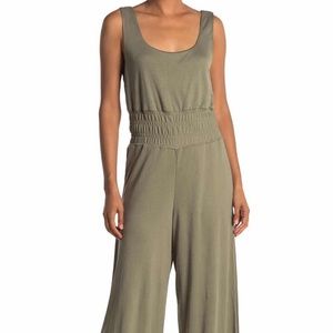 Sleeveless Smocked Waist Jumpsuit